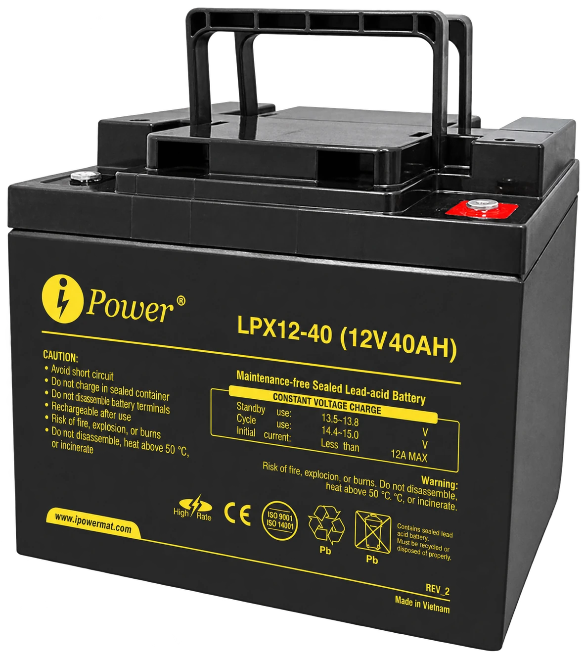 แบตเตอรี่ iPower รุ่น LPX12-40