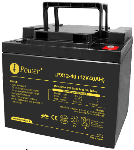 แบตเตอรี่ iPower รุ่น LPX12-40 ภาพจากเอกสารประจำรุ่น