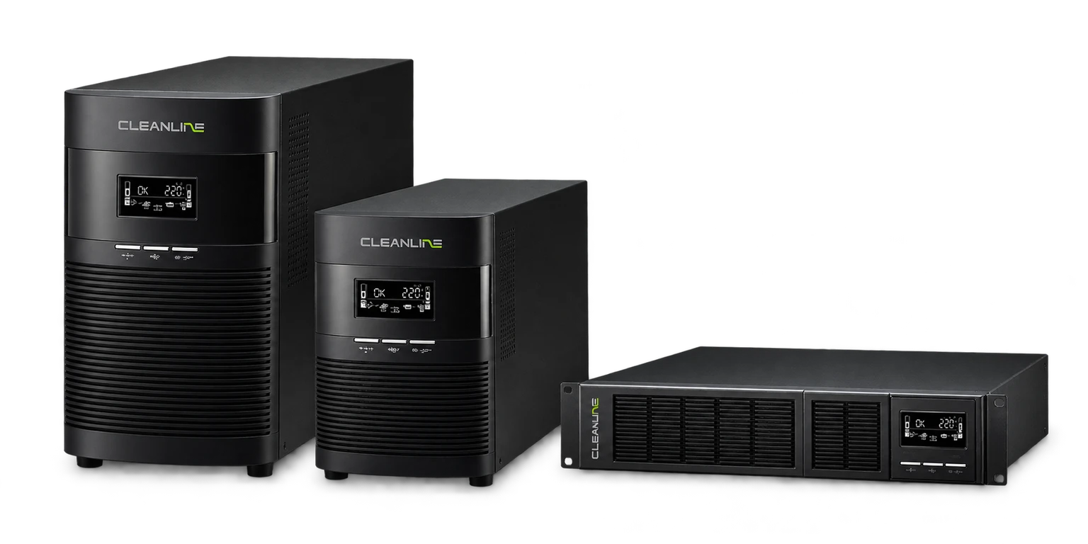 เครื่องสำรองไฟ CLEANLINE T Series แบบ Tower สองขนาดและ TR Series แบบ 19 นิ้ว Rack-mount สำหรับกลุ่มกำลัง 1 ถึง 3 kVA