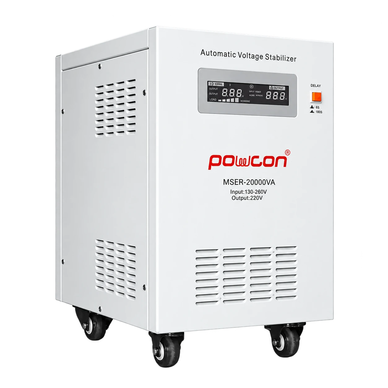 ภาพประกอบเครื่องควบคุมแรงดันไฟฟ้า POWCON MSER-20000VA